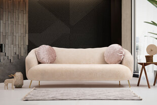 Trīsvietīgs dīvāns Asir Istiridye, smilškrāsā cena un informācija | Dīvāni | 220.lv