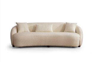 Trīsvietīgs dīvāns Asir Napoli Cream Bouclette, smilškrāsā cena un informācija | Dīvāni | 220.lv