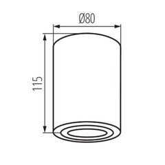 Потолочный светильник GORD XS DLP-50-B цена и информация | Потолочные светильники | 220.lv