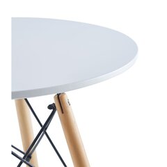 круглый стол - matera, 60x60 см, белый цена и информация | Кухонные и обеденные столы | 220.lv