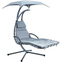 подвесное кресло-качалка - saska garden, серый цена и информация | скамейка со столиком | 220.lv