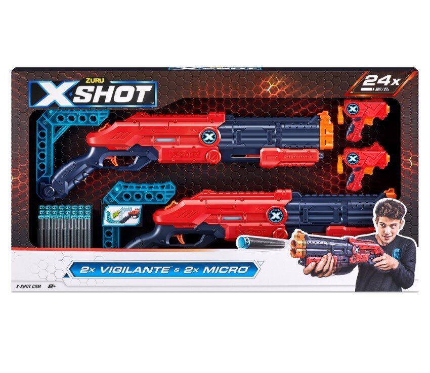 Rotaļu ierocis Zuru X-Shot Excel Double 36584 цена и информация | Rotaļlietas zēniem | 220.lv