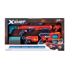 Rotaļu ierocis Zuru X-Shot Excel Hawk+Xcess+Fury4 36585 cena un informācija | Rotaļlietas zēniem | 220.lv