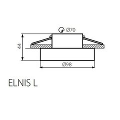 Круглый светильник ELNIS L B/G Kanlux цена и информация | Потолочные светильники | 220.lv
