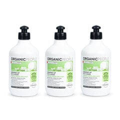 Organic People līdzeklis trauku mazgāšanai Lime&Mint, 3 x 500 ml cena un informācija | Trauku mazgāšanas līdzekļi | 220.lv