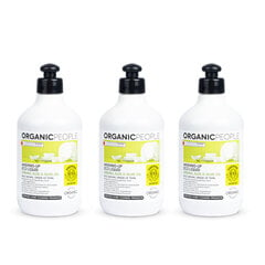 Organic People līdzeklis trauku mazgāšanai Organic Aloe&Olive oil, 3 x 500 ml cena un informācija | Trauku mazgāšanas līdzekļi | 220.lv