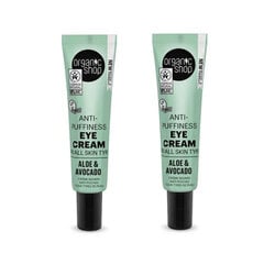 Acu krēms pret pietūkumu visiem ādas tipiem Organic Shop, 2 x 30 ml цена и информация | Сыворотки, кремы для век | 220.lv