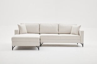 Stūra dīvāns Asir Berlin kreisais, smilškrāsas/melnas krāsas cena un informācija | Stūra dīvāni | 220.lv