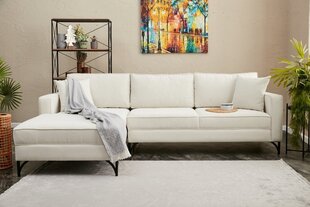 Stūra dīvāns Asir Berlin kreisais, smilškrāsas/melnas krāsas cena un informācija | Stūra dīvāni | 220.lv