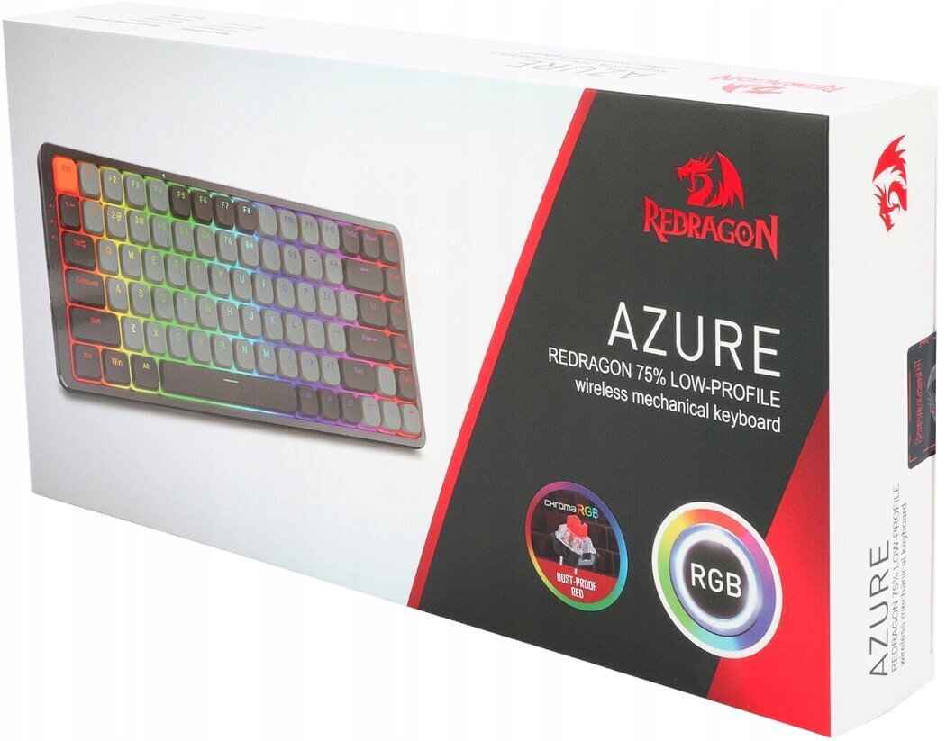 Redragon Azure K652 RGB Pro (K652GG-RGB-PRO) cena un informācija | Klaviatūras | 220.lv
