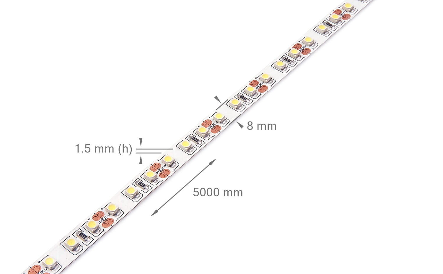 LED sloksne 12V | 3528 | 600LED | 5m | IP20 | Zils cena un informācija | LED lentes | 220.lv