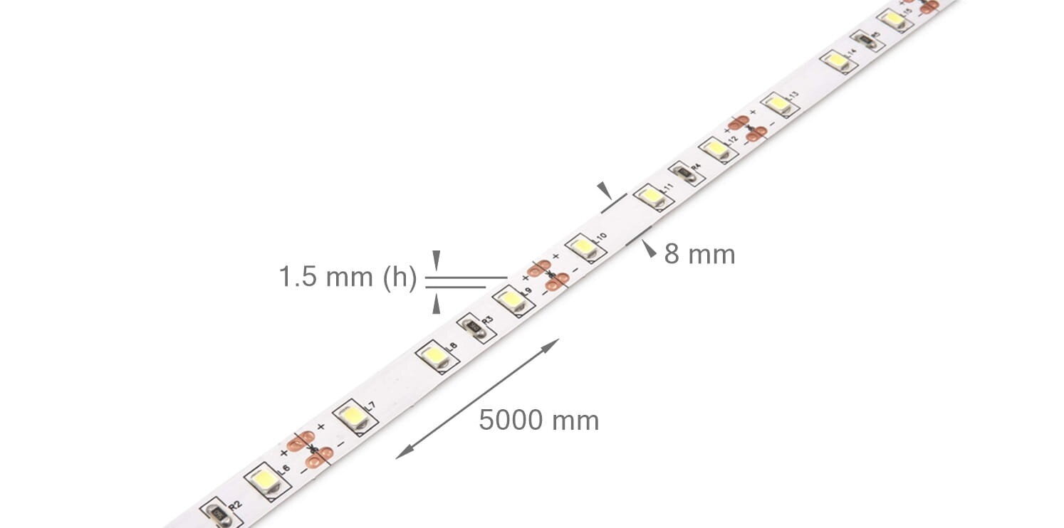 LED lente 12V | 2835 | 300LED | 5m | IP20 | Silti balta cena un informācija | LED lentes | 220.lv