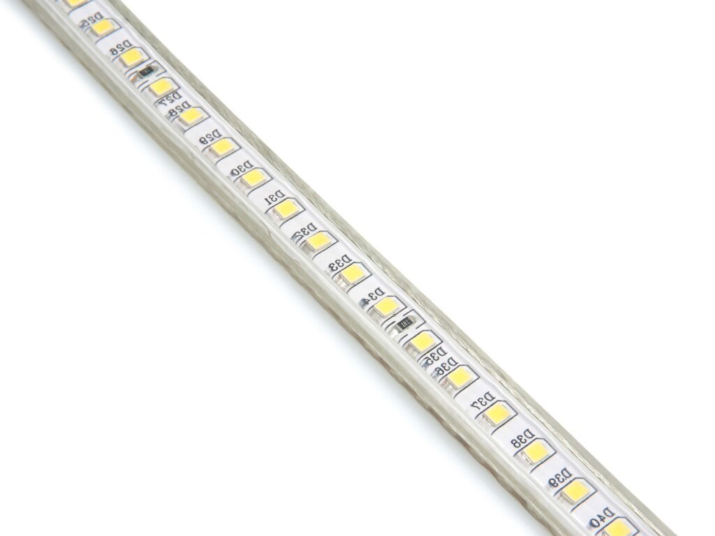 LED lente 230V | 2835 | 120LED | 1m | IP68 | 12W | Auksti balta cena un informācija | LED lentes | 220.lv