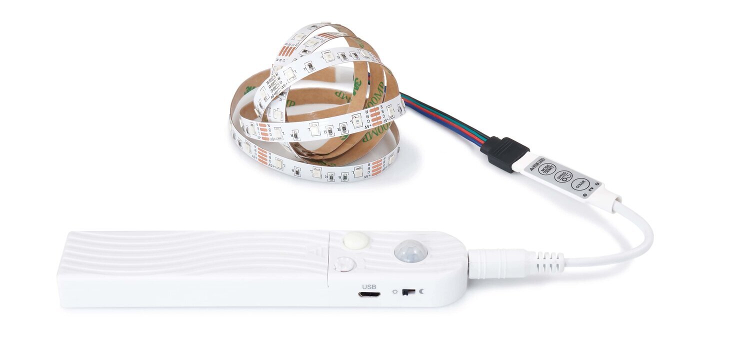 LED lentes komplekts 5V 1m - RGB + draiveris цена и информация | LED lentes | 220.lv