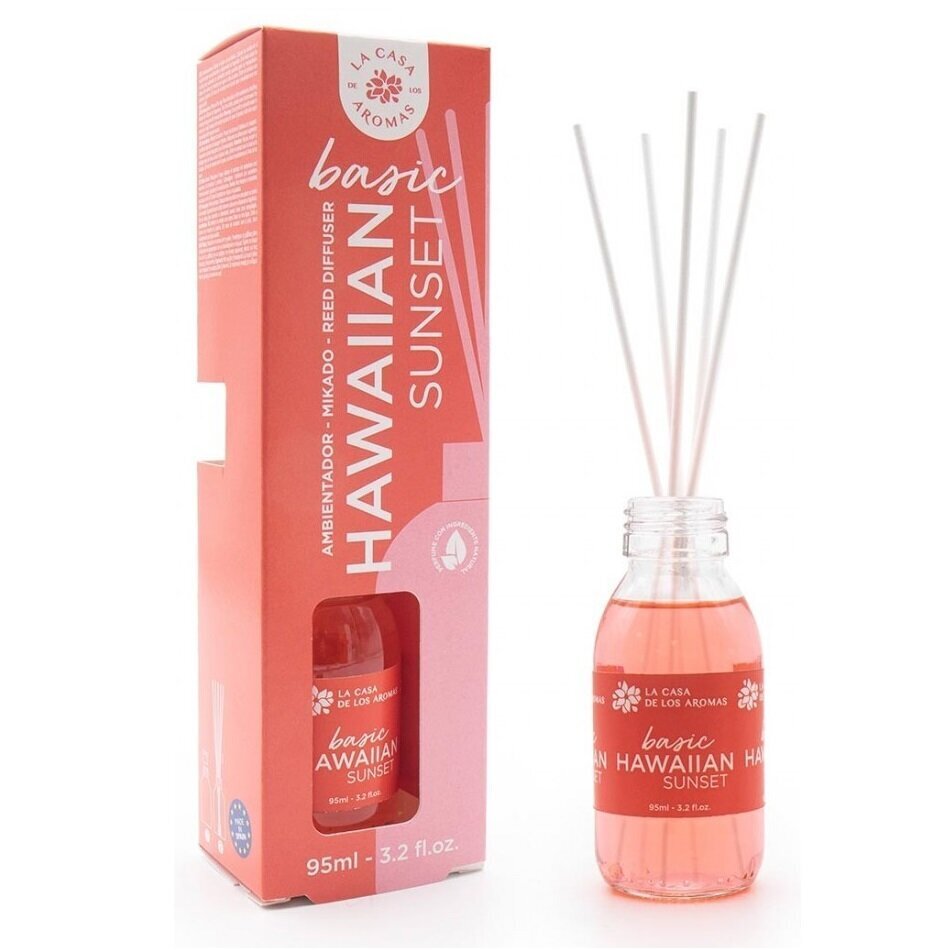 Mājas aromāts ar nūjiņām La Casa de los Aromas Hawaiian Sunset, 95 ml cena un informācija | Mājas aromāti | 220.lv