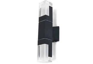 Фасадный светильник - светодиодный настенный светильник Lora Duo 14W - Черный - Нейтральный белый (4500K) цена и информация | Уличное освещение | 220.lv