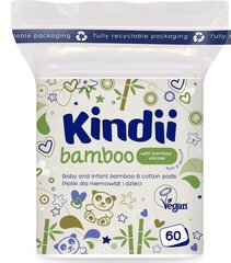 Ватные диски для младенцев и детей Kindii Bamboo, 60 шт. цена и информация | Ватные изделия и влажные салфетки | 220.lv