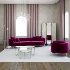 Stūra dīvāns Asir Macaroon, violets cena un informācija | Stūra dīvāni | 220.lv