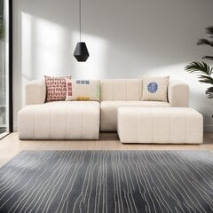 Stūra dīvāns Asir Beyza Mini Left, smilškrāsas cena un informācija | Stūra dīvāni | 220.lv