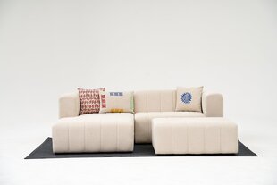 Stūra dīvāns Asir Beyza Mini Left, smilškrāsas cena un informācija | Stūra dīvāni | 220.lv