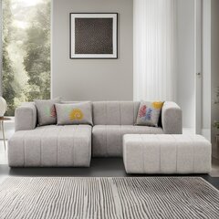 Kampinė sofa Beyza Mini Left - Light Grey цена и информация | Угловые диваны | 220.lv