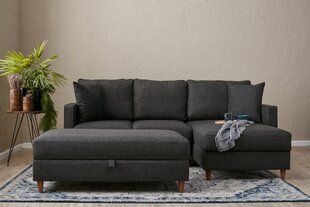 Kampinė sofa Eva Right - Anthracite цена и информация | Угловые диваны | 220.lv