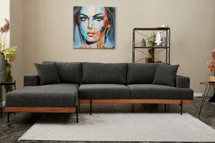 Kampinė sofa Liva Left - Anthracite цена и информация | Угловые диваны | 220.lv