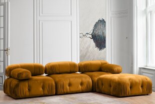 Kampinė sofa Bubble Corner ( L1-O1-1R -Puf) - Mustard цена и информация | Угловые диваны | 220.lv