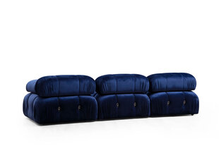 Stūra dīvāns Asir Bubble Velvet Blue L1-O1-1R-PUF, zils cena un informācija | Stūra dīvāni | 220.lv