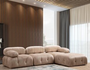 Stūra dīvāns Asir Bubble Corner, smilškrāsas cena un informācija | Stūra dīvāni | 220.lv