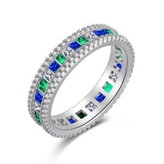 Серебряное кольцо с цирконами Brasco 59642 59642-16 цена и информация | Кольца | 220.lv