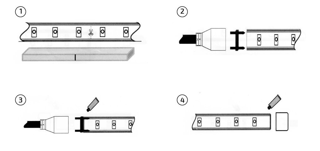 LED lente 230V | 2835 | 120LED | 1m | IP68 | Neona цена и информация | LED lentes | 220.lv