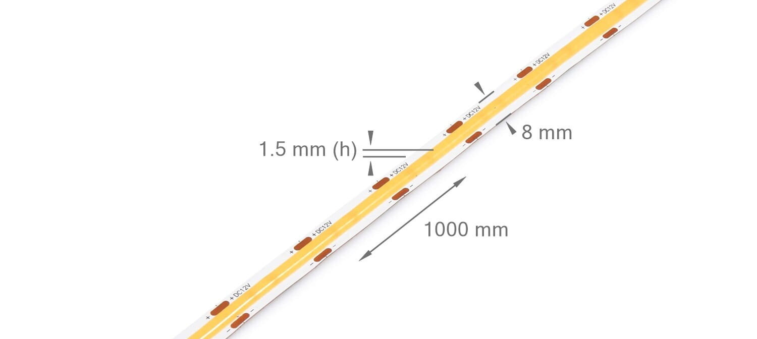 LED lente 12V COB 480LED, 1m, IP20 cena un informācija | LED lentes | 220.lv