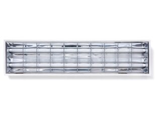 Комплект: 1х светильник для поверхностного монтажа 2х120см + 2х светодиодная люминесцентная лампа 18Вт - нейтральный белый (4500К) цена и информация | Потолочные светильники | 220.lv