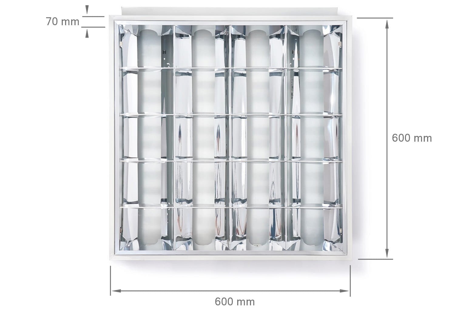 1x 4x60cm zemgaismas gaismeklis + 4x LED luminiscences lampa 9W cena un informācija | Iebūvējamās lampas, LED paneļi | 220.lv