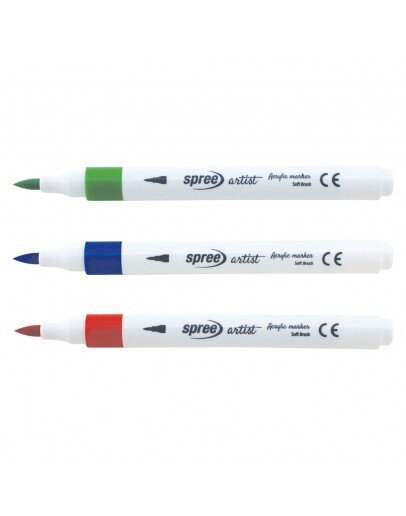 Acrylic Soft Brush 58154 SPR flomāsteri, 24 krāsas цена и информация | Modelēšanas un zīmēšanas piederumi | 220.lv