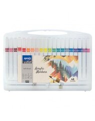 Acrylic Soft Brush 58158 SPR, flomāsteri, 48 krāsas cena un informācija | Modelēšanas un zīmēšanas piederumi | 220.lv