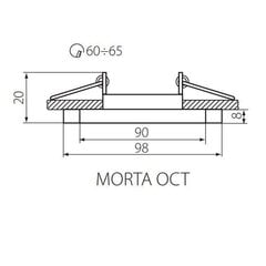 Стеклянный светильник MORTA OCT-B цена и информация | Потолочные светильники | 220.lv