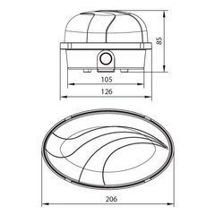 Светильник Puma Oval 3189C цена и информация | Потолочные светильники | 220.lv