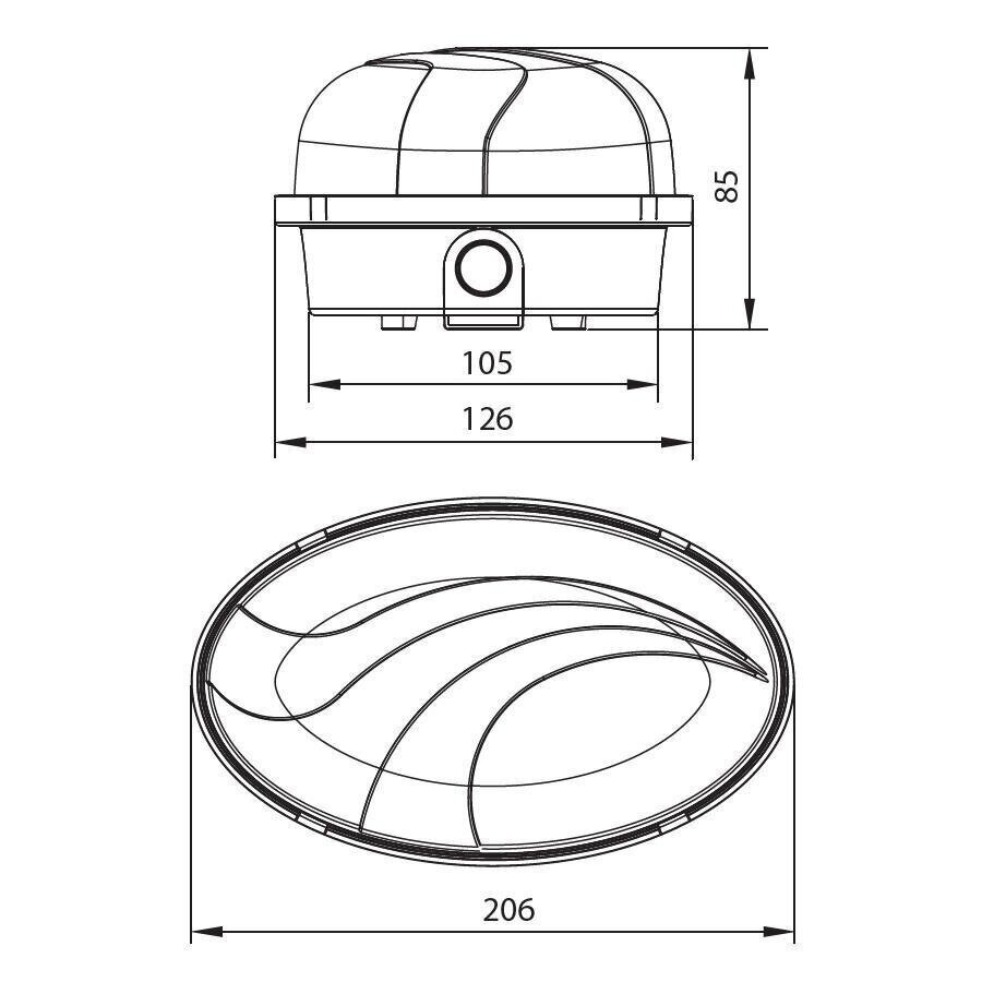 Puma griestu lampa Oval 3189C цена и информация | Griestu lampas | 220.lv