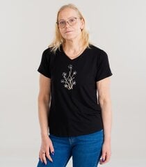 Sieviešu T-krekls 202204 01, melns cena un informācija | T-krekli sievietēm | 220.lv