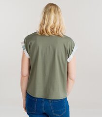 Женская футболка SANI Hailys, зелёный/бежевый цена и информация | Женские футболки | 220.lv
