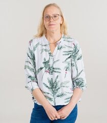 Женская блузка PARIS Zabaione, белый/зелёный цена и информация | Женские блузки, рубашки | 220.lv