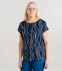 Zabaione женская футболка DAKOTA TS*P4011, тёмно-синий /бежевый 4067218735601 цена и информация | Женские футболки | 220.lv