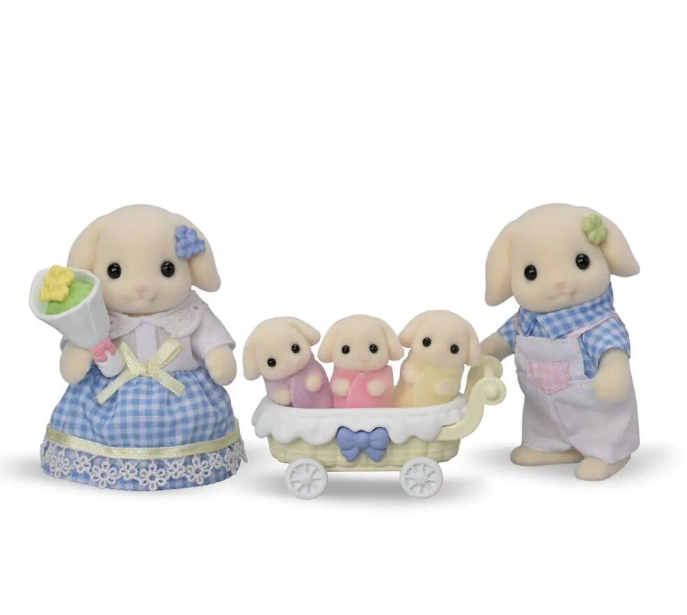 Figūriņu komplekts Sylvanian Families Flora trušu ģimene 05735 cena un informācija | Rotaļlietas meitenēm | 220.lv