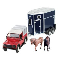 Rotaļu auto ar zirga piekabi Tomy Britains Land Rover 43239 cena un informācija | Rotaļlietas zēniem | 220.lv