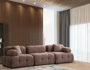 Trīsvietīgs dīvāns Atelier Del Sofa Doblo, brūns cena un informācija | Dīvāni | 220.lv