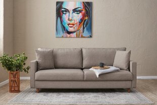 Trīsvietīgs dīvāns Atelier Del Sofa Eva, smilškrāsā cena un informācija | Dīvāni | 220.lv