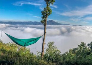 Гамак Ticket To The Moon Lightest Hammock Green, 320х140 см цена и информация | Гамаки | 220.lv