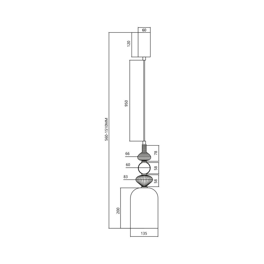 Milagro piekaramā lampa Arte ML0359 cena un informācija | Lustras | 220.lv